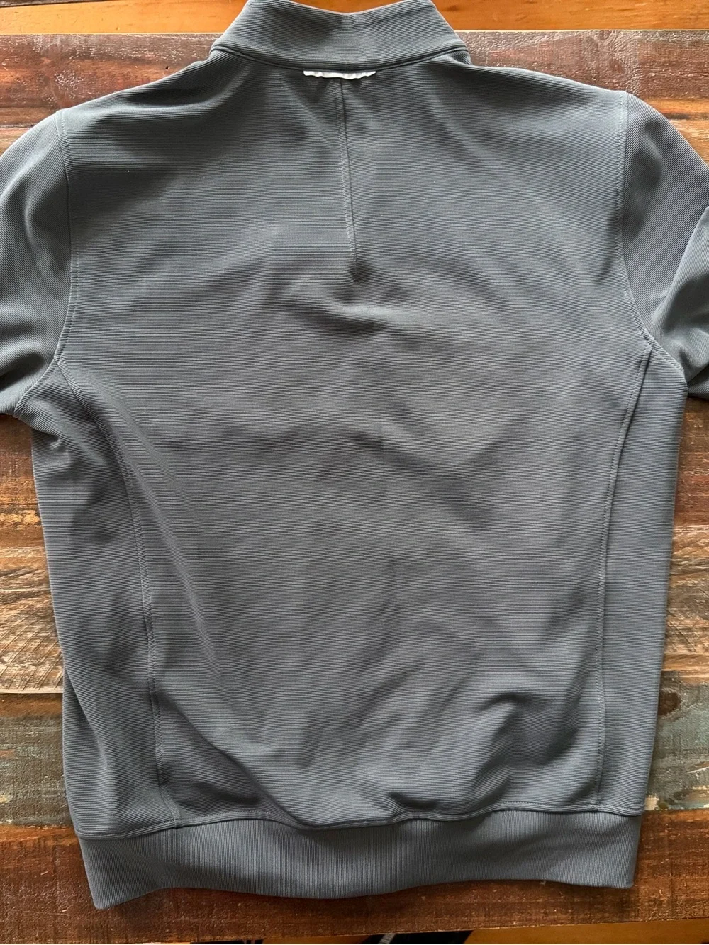 Jockey Men’s M Gray Textured Full Zip Athletic Casual Jacket | SKU 0300